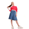 Kix Flaired Denim Skirt