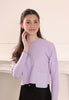 Gem Cropped T-Shirt With Pocket Lilac Tshirt