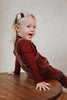 Limited Edition Embroidered Bow Brick Overalls.