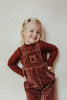 Limited Edition Embroidered Bow Brick Overalls.