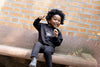 Rooie and Friends Baby Boy Set Black Sweatshirt.