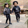 Rooie and Friends Baby Boy Set Black Sweatshirt.