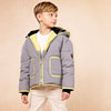 Denali Outerwear Mineral/Lime Matte Coat with contrast taping