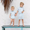 Retrokid Alfie Cotton Boys Blue Printed Set