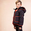 Denali Outerwear Black/Red Matte Coat with contrast taping