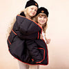 Denali Outerwear Black/Red Matte Coat with contrast taping