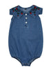 Zaloo Strawberry Shortcake Denim Romper