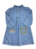 Zaloo Artist Pocket Dress Blue Chambray