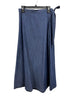 Sciacca Wrap Tie– Midi Length Skirt Blue Denim