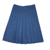 Sciacca Uniform Pleat Blue Denim Midi Skirt