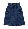 Sciacca Cotton Pocket Regular Length Blue Denim Skirt