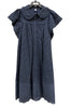 Lone Feather Solid Beauty Navy Maxi Robe