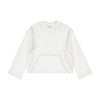 N.M Studded White Sweatshirt