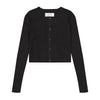 N.M Ribbed Black Cardigan