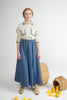 HEV Cord Tie Blue Skirt