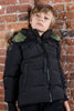 Ellabee Oliver Corduroy Down Black/Charcoal Jacket