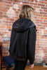 Ellabee Eva Fur Lined Down Black Hoodie
