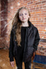 Ellabee Eva Fur Lined Down Black Hoodie