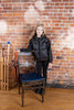 Ellabee Eva Fur Lined Down Black Hoodie