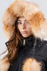 Ellabee Fashions Layla Canvas Pom-Pom Black Gold Fox Bomber.