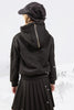 Ellabee Fashions Elora Fur Lined Down Black Hoodie.