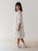 Petite Amalie Doily Applique Voile Spring Meadow Print Dress