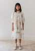 Petite Amalie Doily Applique Voile Spring Meadow Print Dress