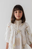 Petite Amalie Doily Applique Voile Spring Meadow Print Dress