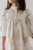 Petite Amalie Doily Applique Voile Spring Meadow Print Dress