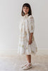 Petite Amalie Doily Applique Voile Spring Meadow Print Dress