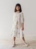 Petite Amalie Doily Applique Voile Spring Meadow Print Dress