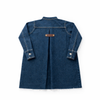 Birnham on the Sea Pleat Detail Dark Denim Shirt Dress.