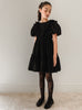 Petite Amalie Black Vine Burnout Puff Sleeve Dress 1206