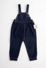 Birnham on the Sea Girl Scalloped Dark Denim Overalls