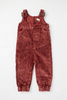 Birnham on the Sea Girls Corduroy Buckle Red Wash Overalls