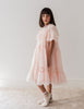 Petite Amalie S/S Poppy Lace Trim Soft Peach Dress