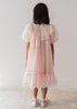 Petite Amalie S/S Poppy Lace Trim Soft Peach Dress