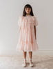 Petite Amalie Elbow Sleeve Poppy Lace Trim Soft Peach Dress