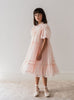 Petite Amalie S/S Poppy Lace Trim Soft Peach Dress