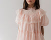 Petite Amalie Elbow Sleeve Poppy Lace Trim Soft Peach Dress