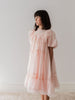 Petite Amalie Elbow Sleeve Poppy Lace Trim Soft Peach Dress