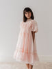 Petite Amalie S/S Poppy Lace Trim Soft Peach Dress