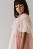 Petite Amalie S/S Poppy Lace Trim Soft Peach Dress