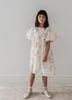 Petite Amalie Short Sleeve Summer Bouquet Smock Print Dress