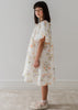 Petite Amalie Elbow Sleeve Summer Bouquet Smock Print Dress