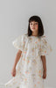 Petite Amalie Short Sleeve Summer Bouquet Smock Print Dress