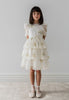 Petite Amalie Elbow Sleeve Spring Meadow Butterfly Dress