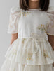 Petite Amalie Elbow Sleeve Spring Meadow Butterfly Dress