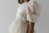 Petite Amalie Elbow Sleeve Spring Meadow Butterfly Dress