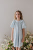 Steph by Petit Amalie Embroidered Chambray Babydoll Dress